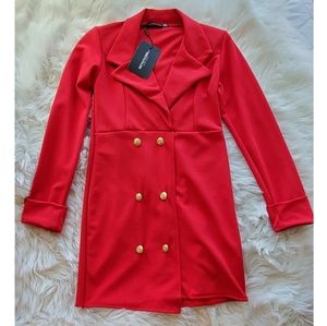 Red Suite Jacket Dress